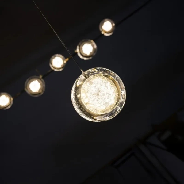 Oprawa wisząca EUFORIA złota AZ6734 1xLED 6W 3000K glamour krążek