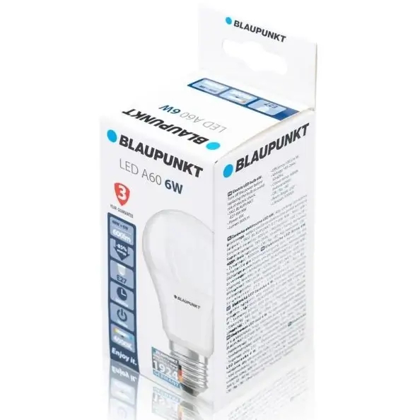 Zestaw żarówek 4 sztuki Blaupunkt E27-6W-NW-4 4000K