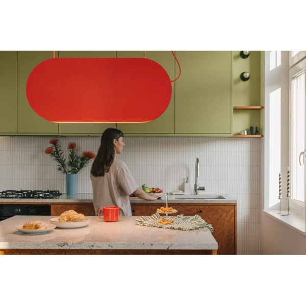 Modernistyczna lampa wisząca Malumi MLA644P2 LED 24W 3000K burgundowy