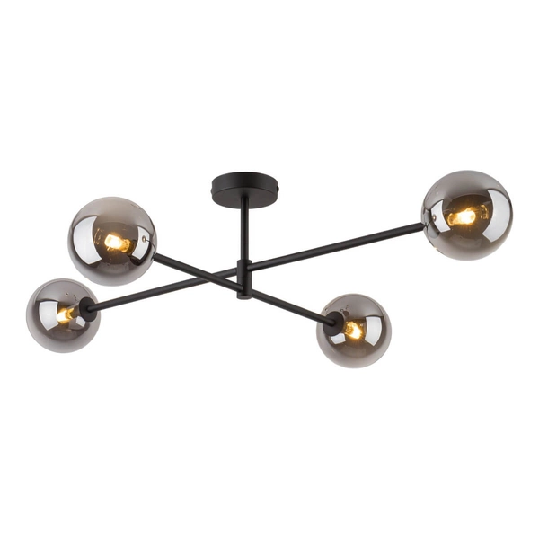 Przysufitowa lampa molekułowa Sarius 6235 TK Lighting szkło metal czarny grafit