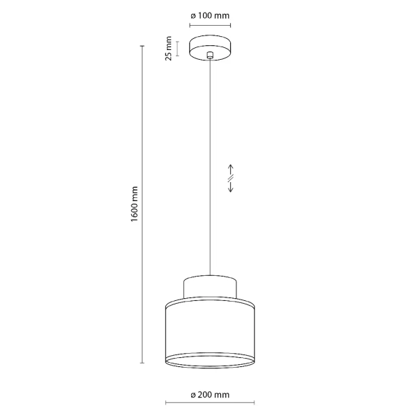 Nowoczesna lampa wisząca Duo 10078 tuba naturalna juta biały