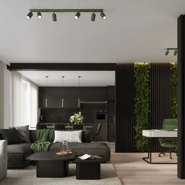 Biurkowa lampka ryflowana KARBON SL.1624 regulowana oliwkowa