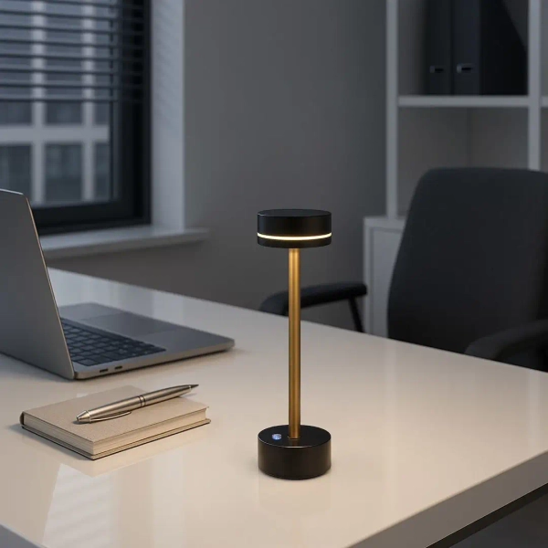 Bezprzewodowa lampa stołowa Sam ML1386 LED 5W 3000K USB-C czarny złoty