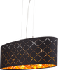 Owalna lampa wisząca Clarke 15229H2 nad stół czarna złota
