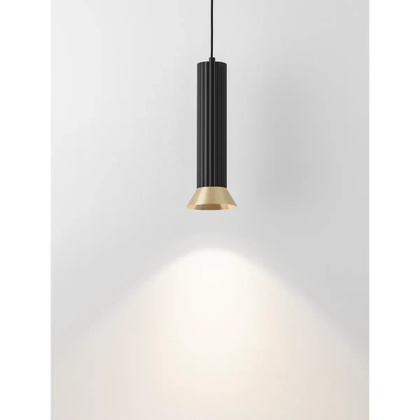 Metalowa wisząca lampa MARENZO LE45600 nad stół czarna złota