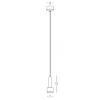 Metalowa wisząca lampa 22181 LED 7W 3000K tuba zwis czarny złoty