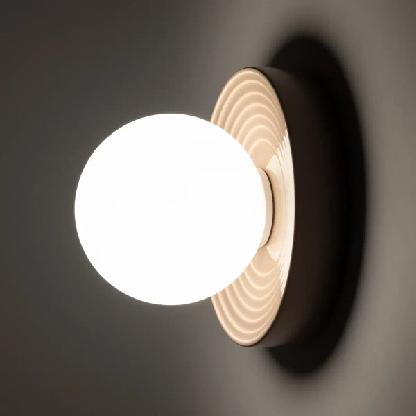 Kulista lampa ścienna CLAY 11746 szklana ceramiczna biała szara