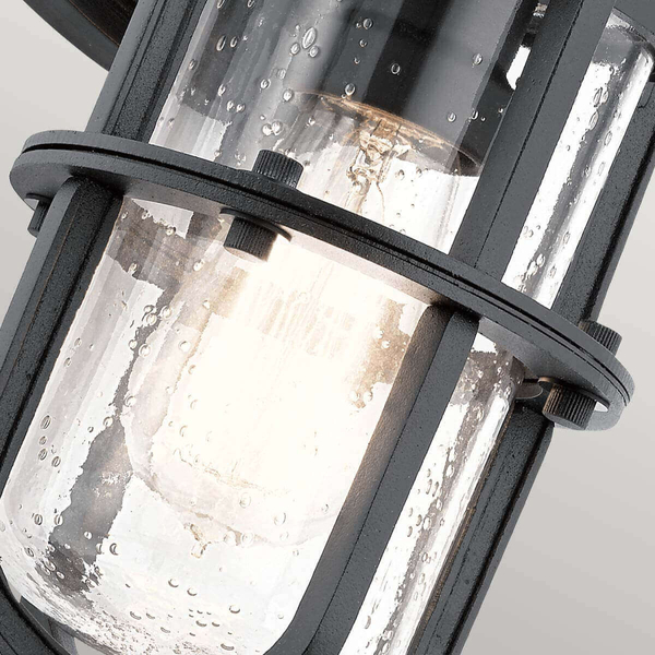 Lampa zewnętrzna naścienna KL-SURI-S Kichler outdoor szklana czarna