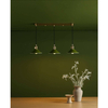 Klasyczna lampa wisząca do jadalni Hadano HAD3640-07 Dar Lighting mosiądz zielona
