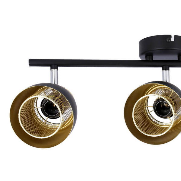 Salonowa lampa sufitowa Aleksandria 93-13767 reflektory czarny złoty