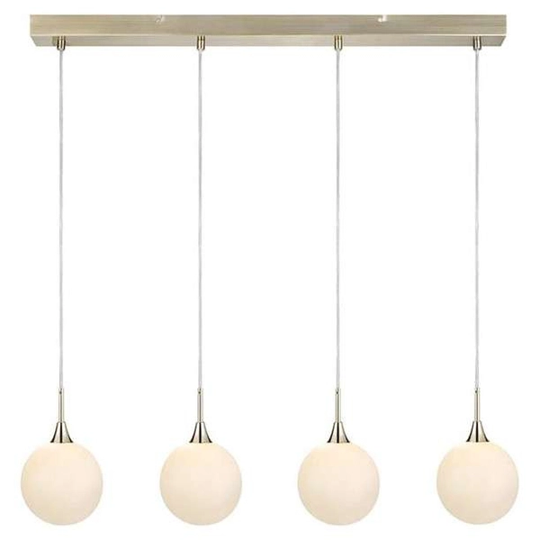 Wisząca LAMPA modernistyczna QUATTRO 107869 Markslojd loftowa OPRAWA zwis szklane kule balls nikiel białe