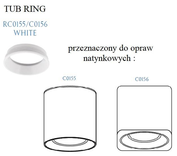 Lampa sufitowa Tub C0155 metalowa natynkowa LED 7W 3000K biała OUTLET