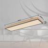 Podłużny plafon Doro 416080WD4-CCT LED 24W CCT prostokąt grafit drewniany