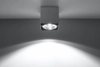 Sufitowa LAMPA kostka SL.0699 plafon kwadratowy downlight metalowy szary