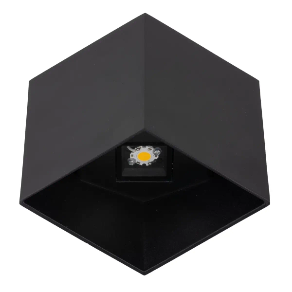 Elewacyjna naścienna lampa Cube 18182 LED 3000K kostka IP54 czarny