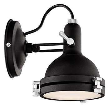 Kinkiet LAMPA ścienna NAUTILIUS 20482102 Kaspa metalowa OPRAWA regulowany reflektorek loft czarny