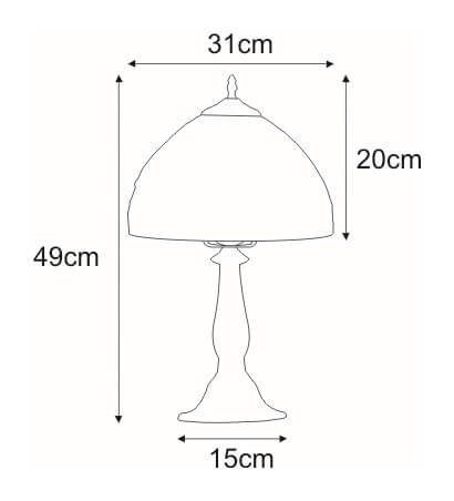 Stojąca lampa Sargan K-G121551 secesyjna na komodę brązowa