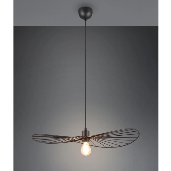 Wisząca lampa Chapeau R31451032 RL Light kapelusz metalowy czarny