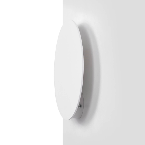 Okrągła lampa ścienna Pero K-5320 Kaja do salonu koło okrąg metalowa biała