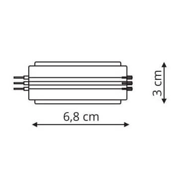 Łącznik do szyn magnetycznych Magnetic LP-564-MAG BK Light Prestige metalowa czarna