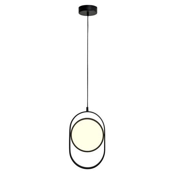 Salonowa lampa wisząca Elipse 60217A-S LED 12W 3000K okrągła czarny mat