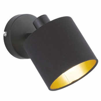 Ścienna lampa nad łóżko IKERIS DL079-80331 czarny kinkiet abażurowy