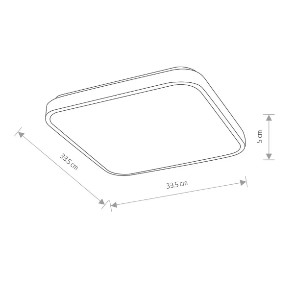 Kwadratowy plafon do kuchni AGNES SQUARE 10983 LED 16W 3000K IP44 czarny
