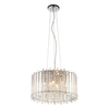 Wisząca lampa glamour Hanna 78699 okrągła crystals chrom przezroczysty