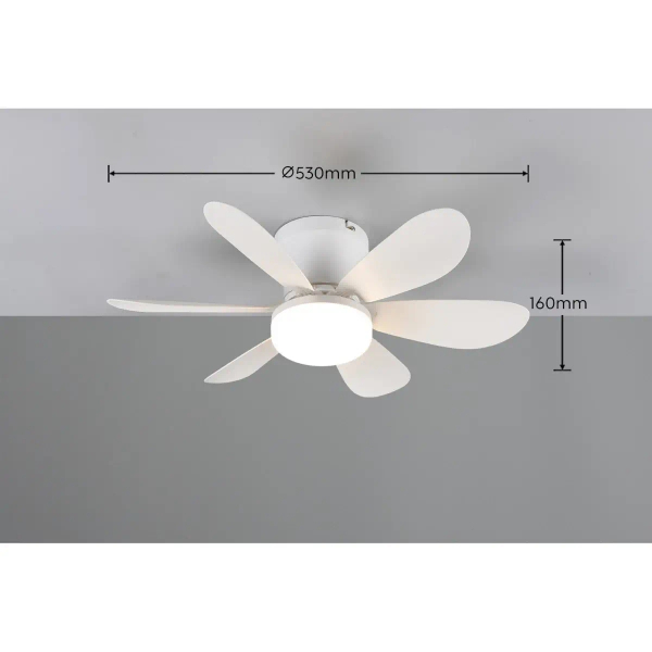 Lampowentylator sufitowy LUND R67462131 LED 8W 2700-6500K biały