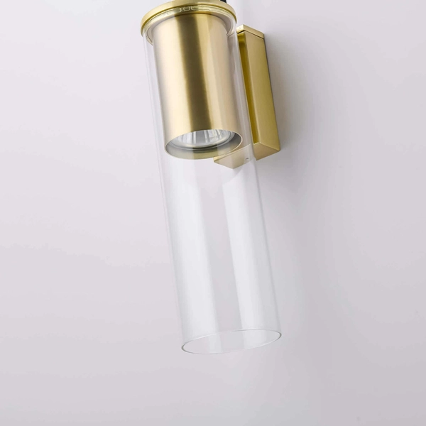 Lampa ścienna Manacor LP-232/1W GD szklana tuba złota