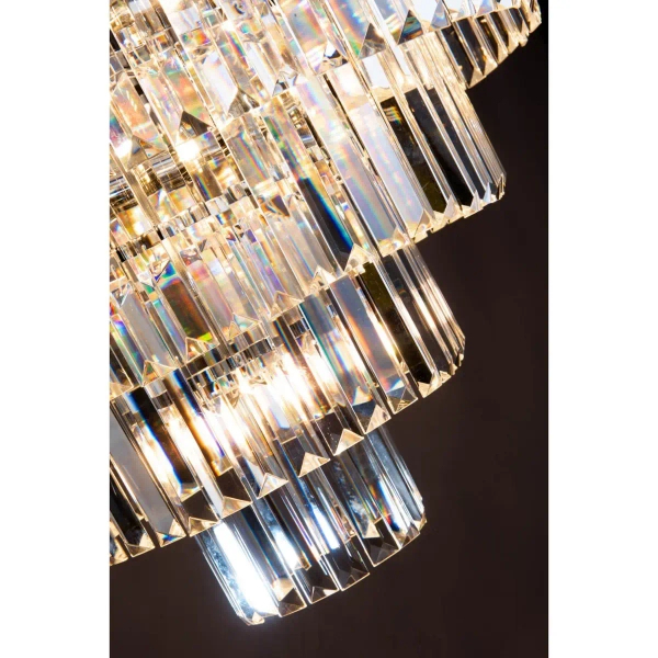 Kryształowa lampa wisząca Eulalia EUL1250 glamour kryształki chrom