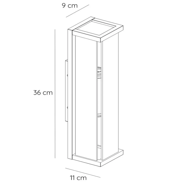 Loftowy kinkiet ścienny CLAIRE 27885/02/30 Lucide IP54 balkonowy antracyt