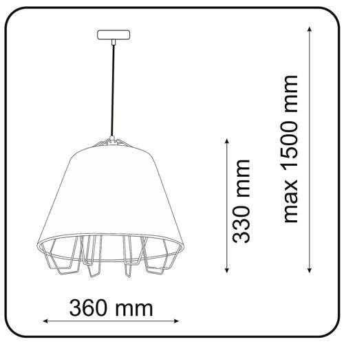 Druciana LAMPA wisząca FALUN 307255 Il mio abażurowa OPRAWA zwis drut loft biały