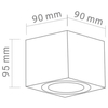 Regulowana LAMPA sufitowa Lago Nero Orlicki Design spot OPRAWA metalowa kostka cube czarna