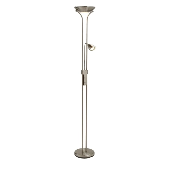 Podłogowa lampa stalowa DETROIT metalowa na peszlu do salonu 111241