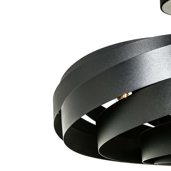 Okrągła lampa sufitowa Vento 1131 Zumaline metalowa czarna