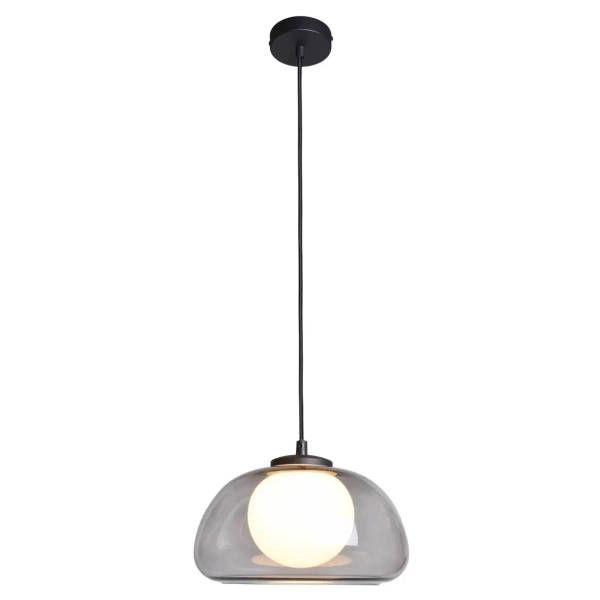 Nowoczesna lampa wisząca nad stół Ainale PND-54637-1-BK-SG przydymiona