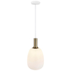 Szklana lampa wisząca nad stół Alton 47303001 biały złoty