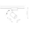 LAMPA sufitowa PROFILE IRIS 8995 Nowodvorski reflektorowa OPRAWA tuba LED 7W 3000 K do systemu szynowego 1-fazowego biała