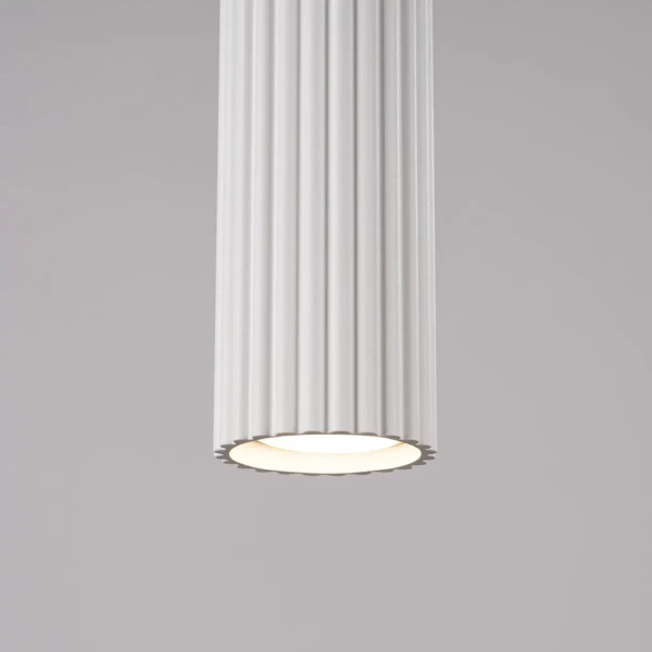 Podłużna lampa wisząca Karbon SL.1535 minimalistyczna tuba biała OUTLET