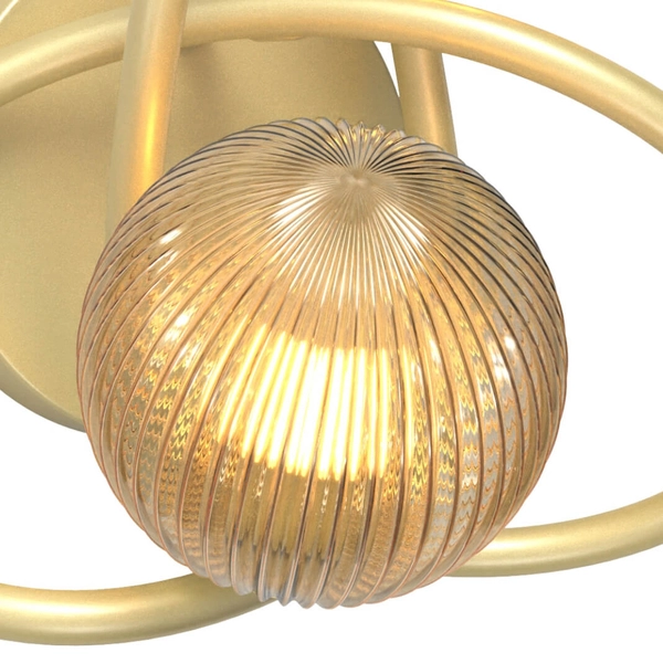 Molekułowy kinkiet ścienny Arlon MB4922-2-EGBDN Zumaline kule szare złote