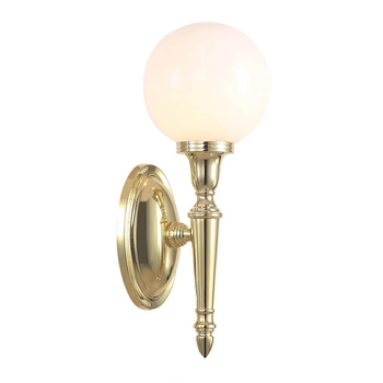 Stylowa lampa ścienna BATH-DRYDEN4-PB kula IP44 mosiądz