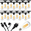 Ogrodowa iluminacja z żarówkami 20 LED 2,5m IP44 czarna ciepła