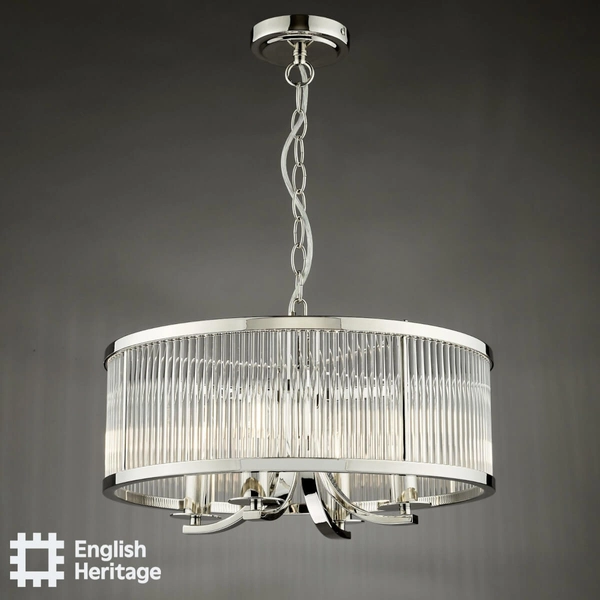 Regulowana wisząca lampa Eltham ELT0438-EH Dar Lighting crystals srebrna