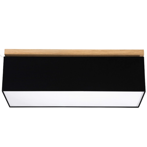 Sufitowa lampa VERTIGA 34513474 prostokątna loftowy abażurowy czarny