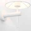 Ścienna LAMPA klasyczna TIVOLI LP-1133/1W WH Light Prestige abażurowa OPRAWA kinkiet okrągły na wysięgniku biały