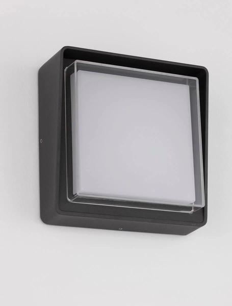 Elewacyjna lampa kwadratowa PAPANTLA LE71516 LED 10W 3000K grafitowa