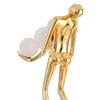 Dekoracyjna lampa podłogowa WOMAN F9312 gold designerska kula złoty biały