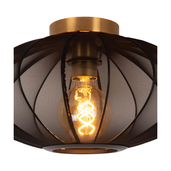 Sypialniana lampa sufitowa Corina 03147/40/30 klosz siatka złota czarna