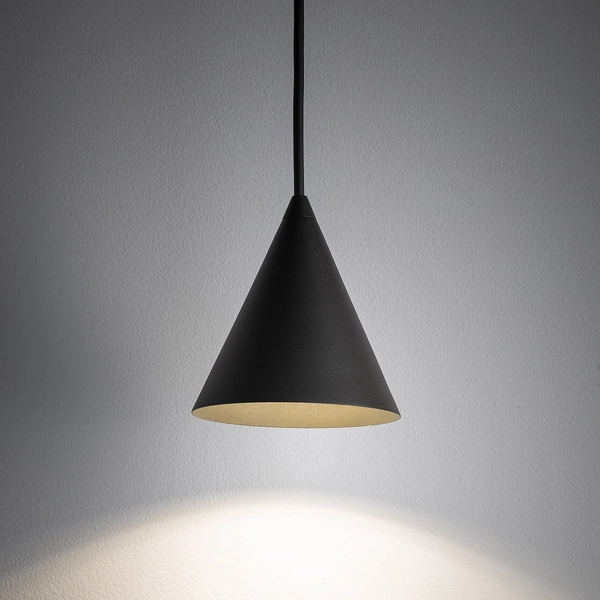 Zwieszana lampa stożkowa ZENITH 11454 do salonu szary